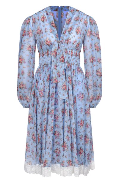 Женское платье из шелка и хлопка DOLCE & GABBANA, арт. F611ZT/IS10F