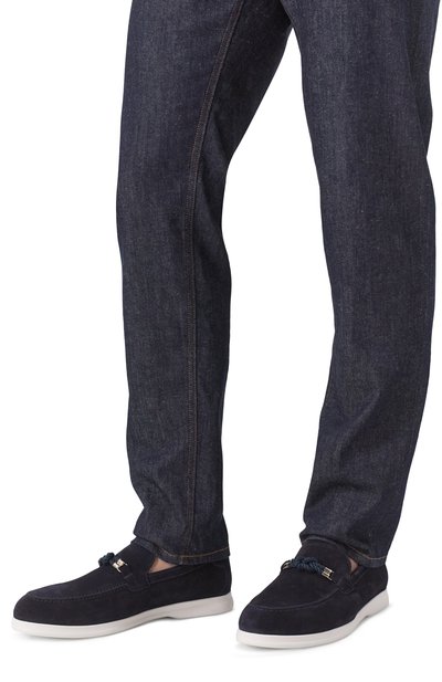 Замшевые лоферы DOUCAL'S темно-синего цвета по цене 51950 руб., арт. DU3276ARTHUY009I, фото 3 Замшевые лоферы DOUCAL'S, арт. DU3276ARTHUY009I, фото 3