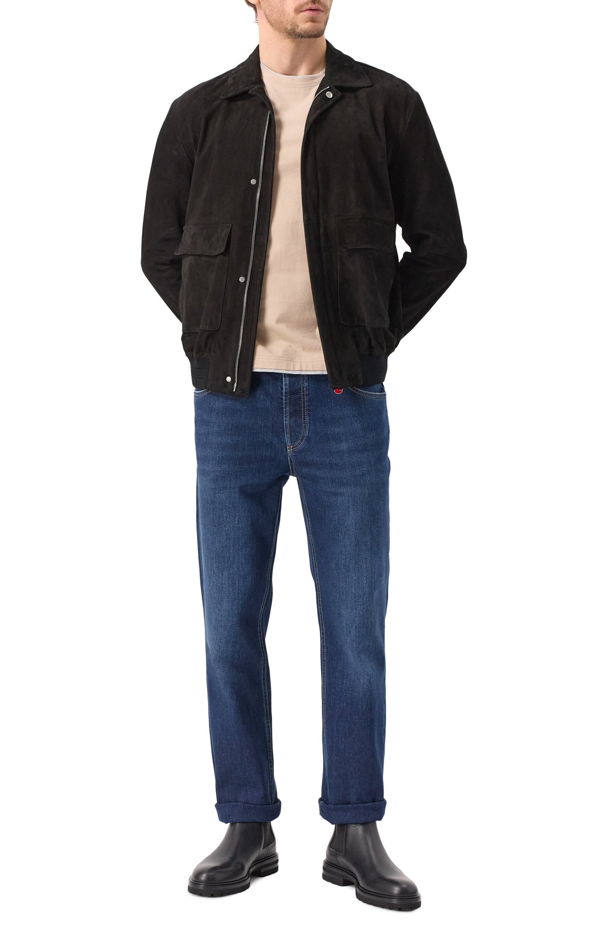 Замшевый бомбер KITON, арт. UW2110V0820F18, фото 2