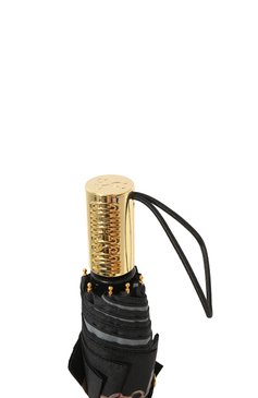 Женский складной зонт MOSCHINO черного цвета, арт. 8843-0PENCL0SE | Фото 5 (Материал: Металл, Синтетический материал, Текстиль; Нос: Не проставлено)