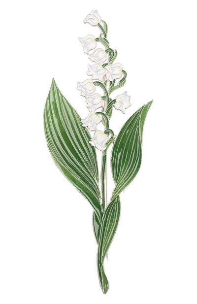 Брошь ландыш РУССКИЕ САМОЦВЕТЫ, арт. 41500, фото 1