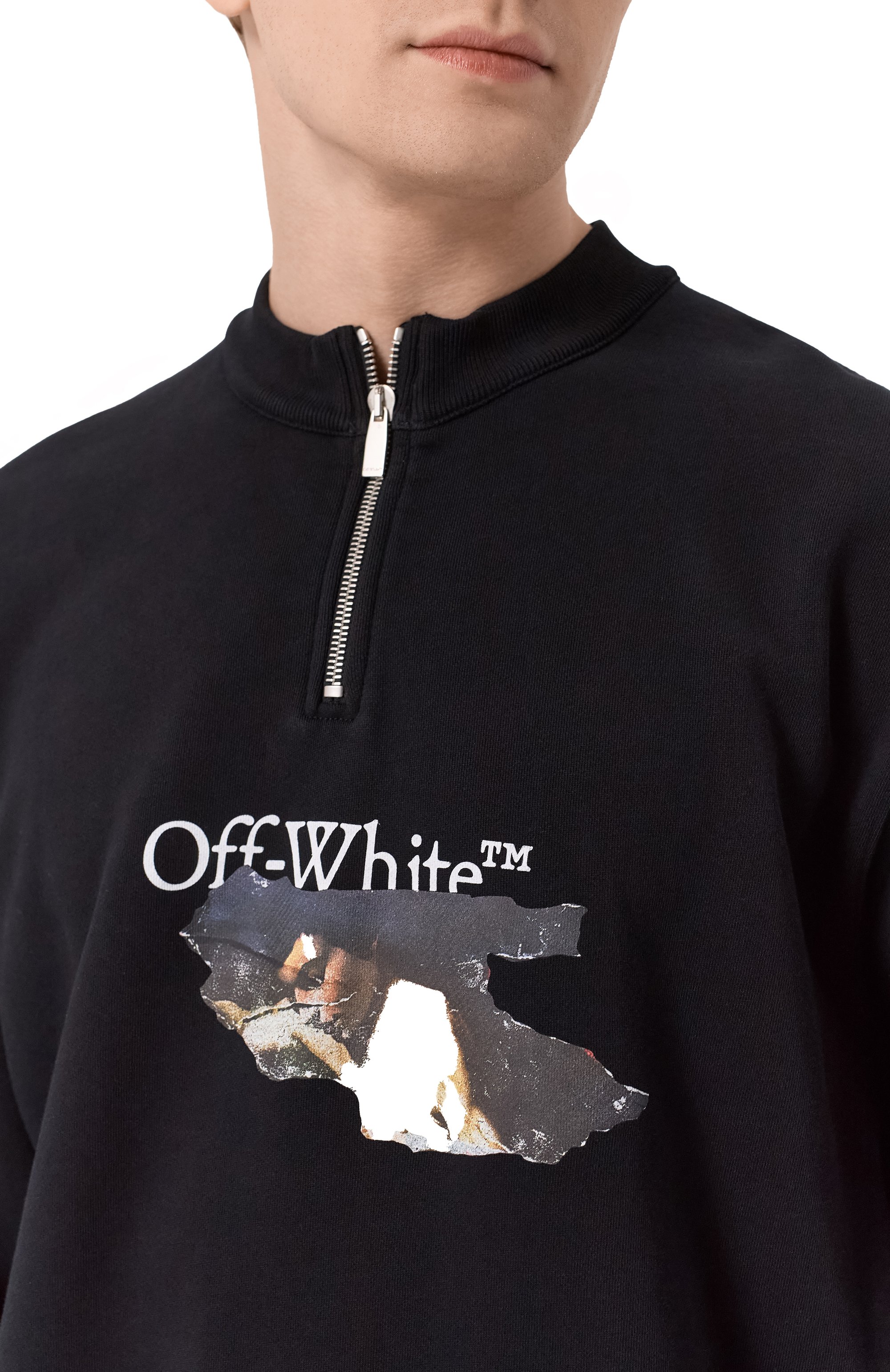 Хлопковый свитшот OFF-WHITE, арт. 0MBA073F25FLE004, фото 5