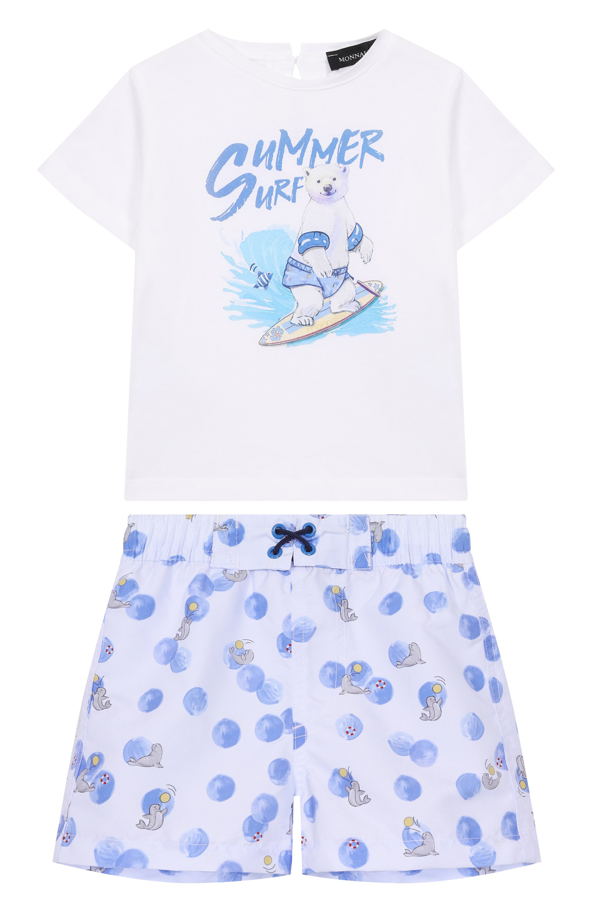 Комплект из футболки и плавок-шорт MONNALISA, арт. 28E509, фото 1