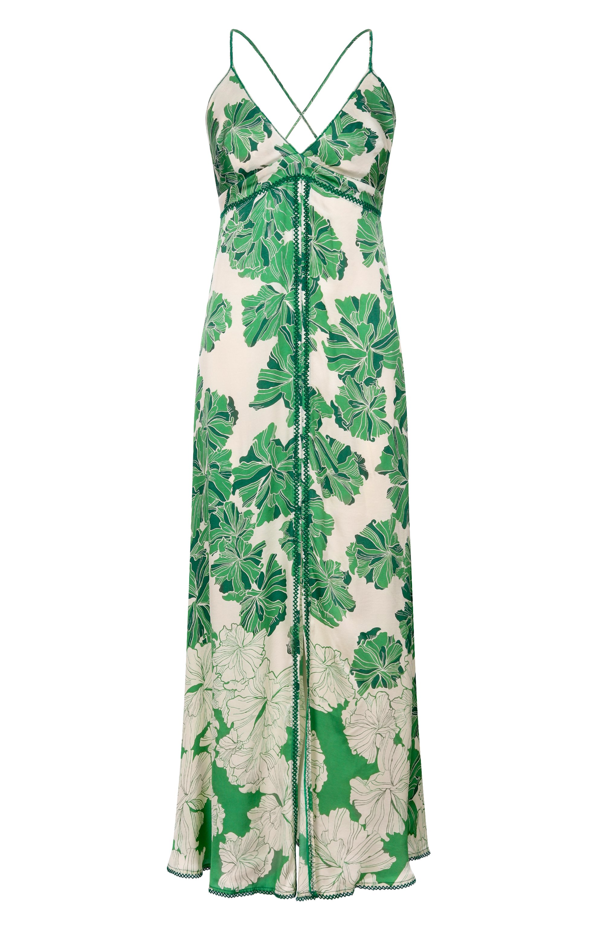 Платье из вискозы POUPETTE ST BARTH зеленого цвета по цене 51300 руб., арт. WDNS26LVSFNN, фото 1 Платье из вискозы POUPETTE ST BARTH, арт. WDNS26LVSFNN, фото 1