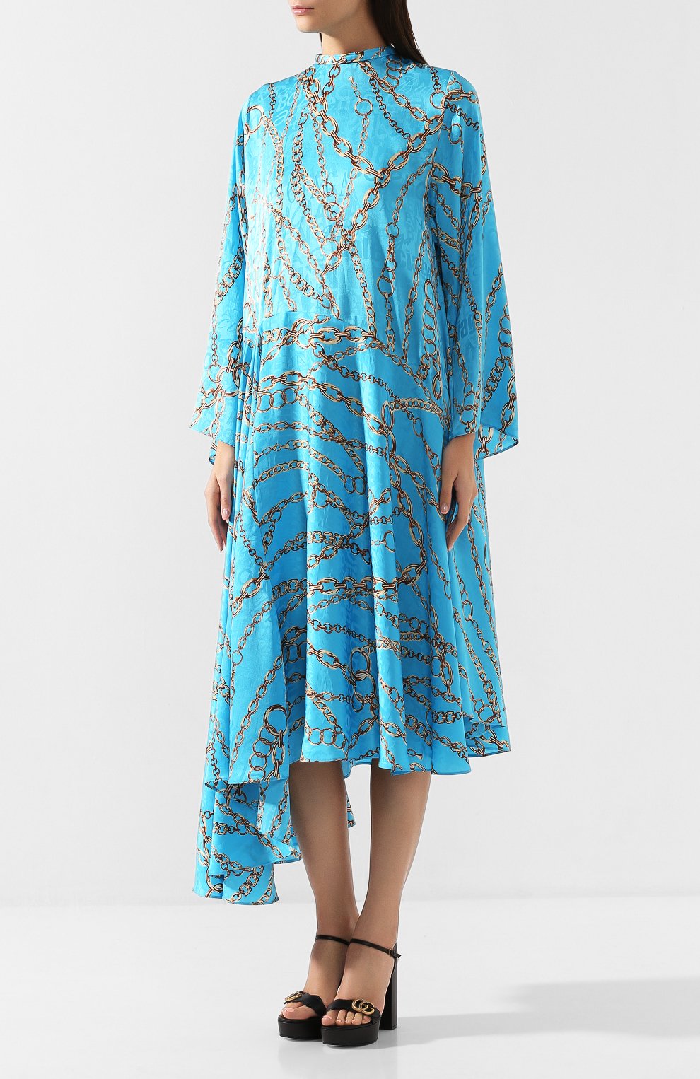 Шелковое платье BALENCIAGA, арт. 582850/TFLA8, фото 3