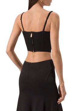 Женский корсет VERSACE черного цвета, арт. 1006669/1A10194 | Фото 4 (Нос: Не проставлено; Стили: Гламурный; Длина (для топов): Укороченные; Рукава: На бретелях; Кросс-КТ: костюм; Материал внешний: Синтетический материал)