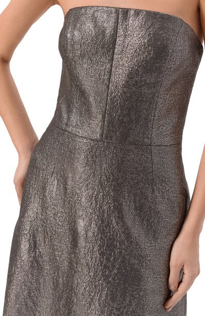 Платье из вискозы ХОХЛОМА Х АЛЕНА АХМАДУЛЛИНА серебряного цвета по цене 71700 руб., арт. WTD1335, фото 5 Платье из вискозы ХОХЛОМА Х АЛЕНА АХМАДУЛЛИНА, арт. WTD1335, фото 5