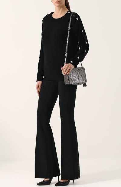 Вязаный пуловер прямого кроя с круглым вырезом MICHAEL MICHAEL KORS, арт. MH76NGEMP5, фото 2