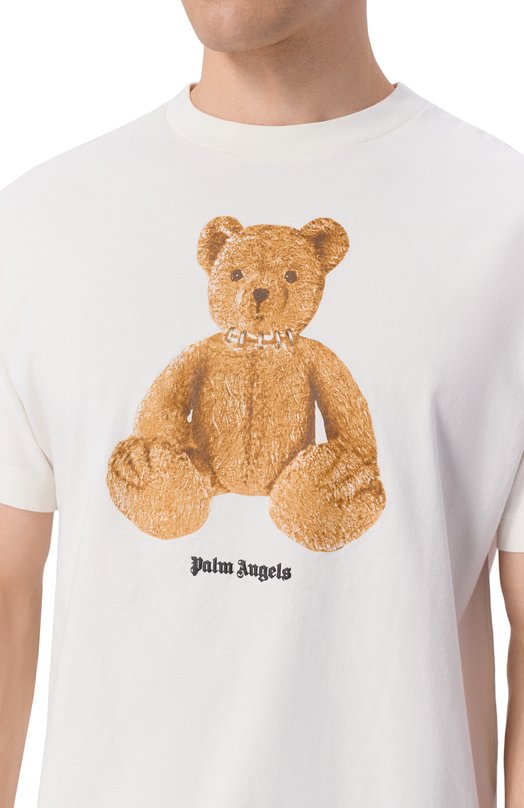 Хлопковая футболка Palm Angels PMAA109S26JER00A Белый  PMAA109S26JER00A Фото 5