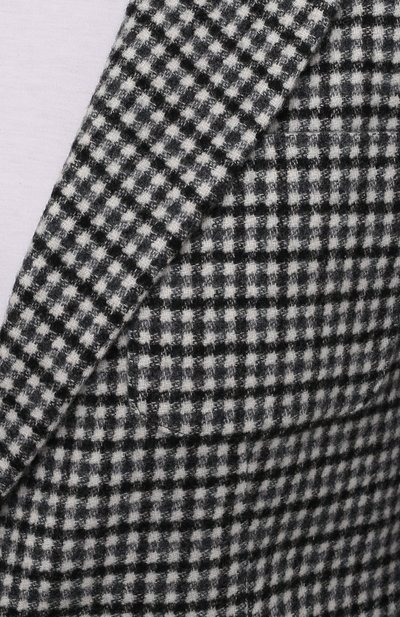 Шерстяной жакет EMPORIO ARMANI черно-белого цвета по цене 104500 руб., арт. BNG29T/B2121, фото 5 Шерстяной жакет EMPORIO ARMANI, арт. BNG29T/B2121, фото 5