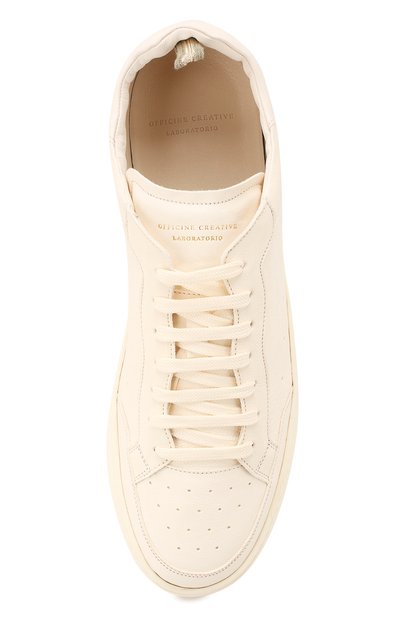 Кожаные кеды OFFICINE CREATIVE белого цвета по цене 47650 руб., арт. KAREEM/001/GIAN0, фото 5 Кожаные кеды OFFICINE CREATIVE, арт. KAREEM/001/GIAN0, фото 5