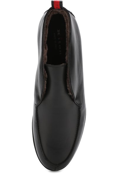 Кожаные ботинки без шнуровке с внутренней меховой отделкой KITON, арт. USSFLYN00409, фото 5