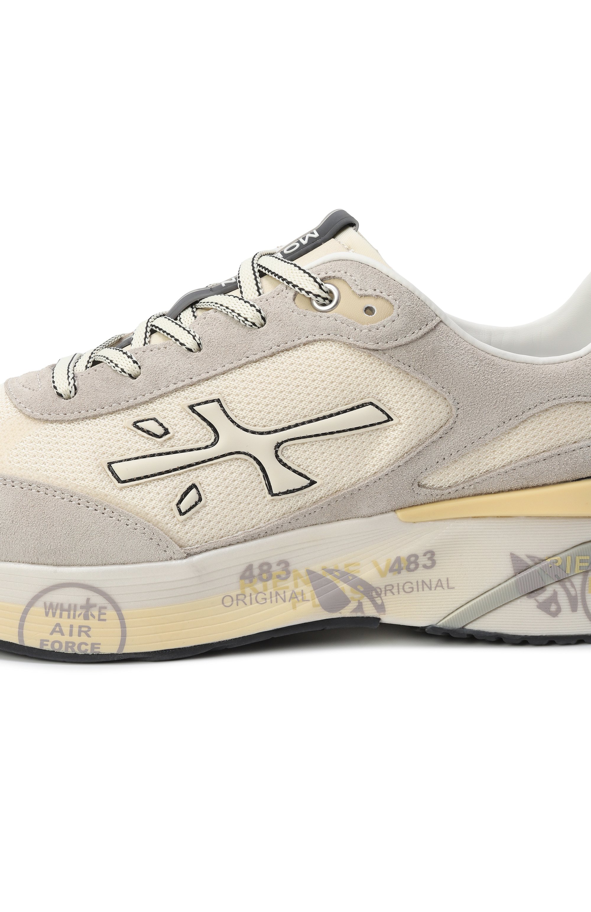 Комбинированные кроссовки moerun PREMIATA светло-серого цвета по цене 33600 руб., арт. M0ERUN/VAR 7298, фото 7 Комбинированные кроссовки moerun PREMIATA, арт. M0ERUN/VAR 7298, фото 7