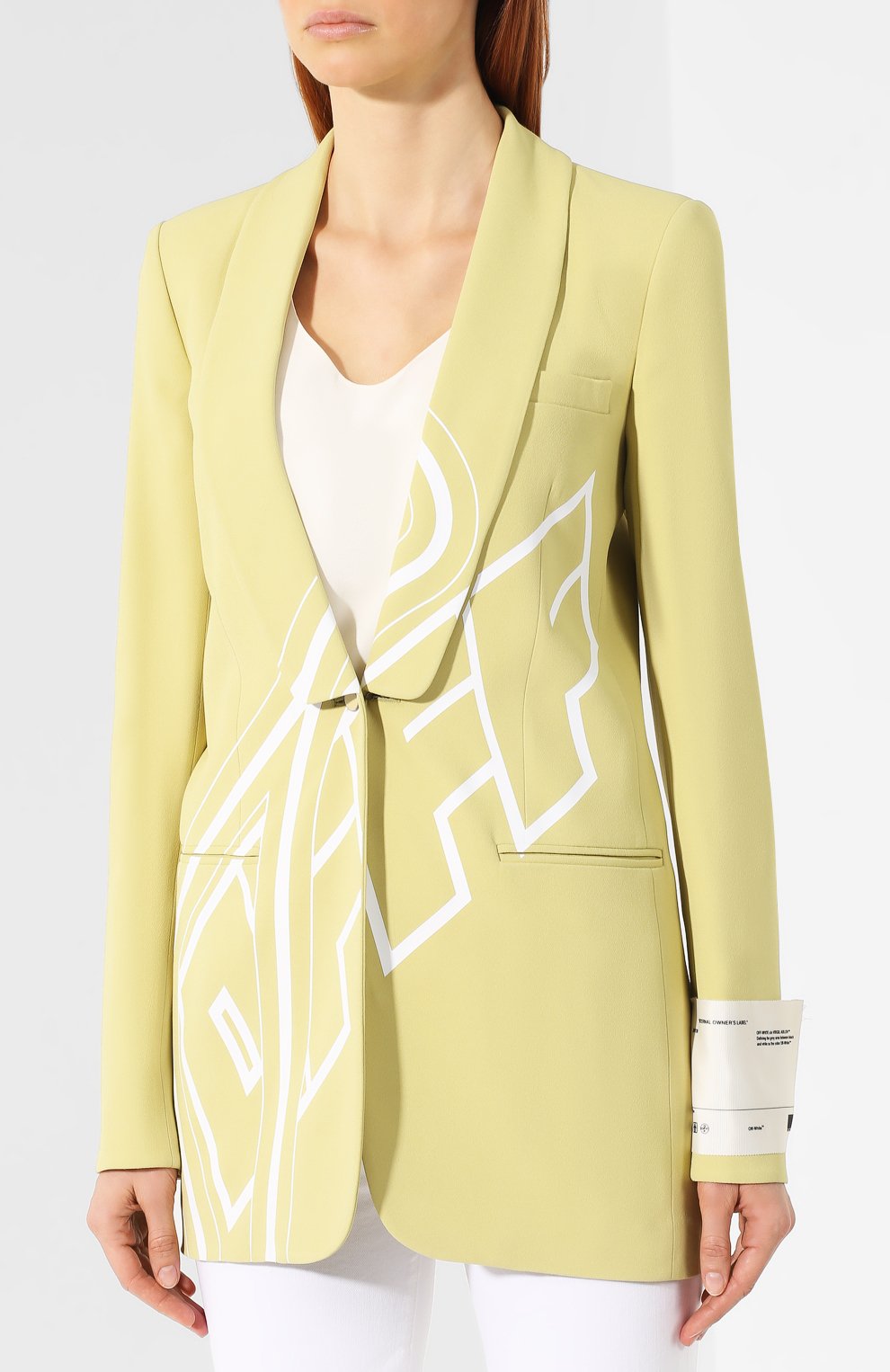 Жакет OFF-WHITE зеленого цвета по цене 179500 руб., арт. 0WEF029S19D950844101, фото 3 Жакет OFF-WHITE, арт. 0WEF029S19D950844101, фото 3