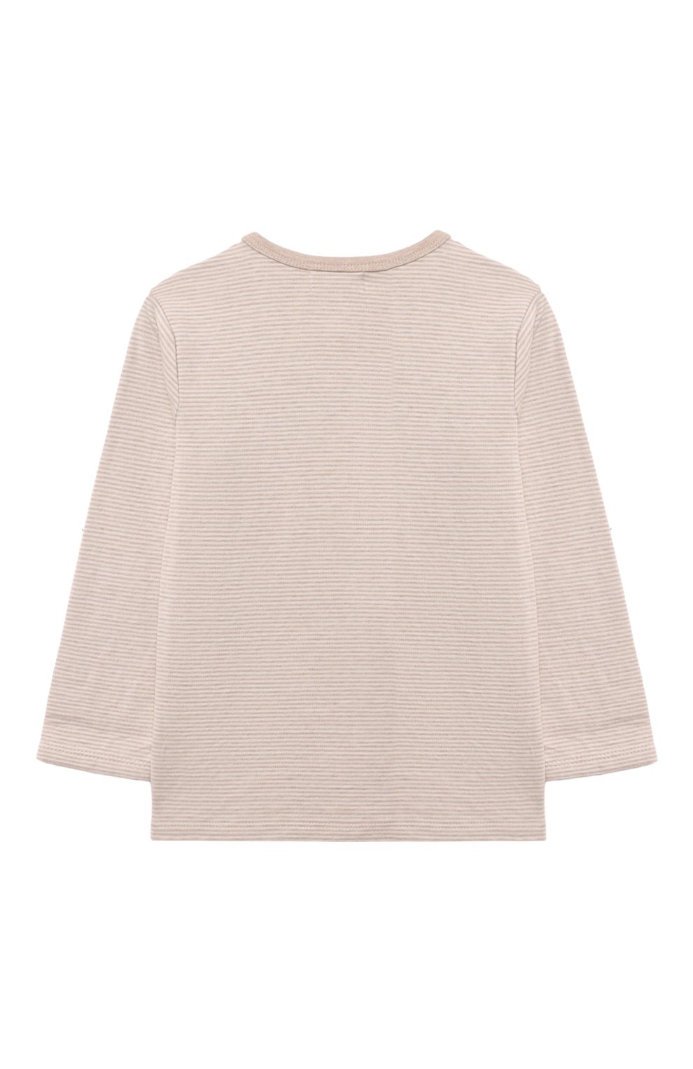 Хлопковый лонгслив BABYBU бежевого цвета по цене 4500 руб., арт. BI-D1012W22, фото 2 Хлопковый лонгслив BABYBU, арт. BI-D1012W22, фото 2