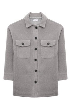 Детская куртка-рубашка MSGM KIDS серого цвета, арт. F4MSJUC0260 | Фото 1 (Драгоценные камни: Проставлено; Материал сплава: Проставлено; Материал подклада: Хлопок; Материал внешний: Синтетический материал; Рукава: Длинные; Кросс-КТ: Демисезон; Ростовка одежда: 8 лет | 128 см, 10 - 11 лет | 140 - 146см, 12 лет | 152 см, 16 лет | 164 см)