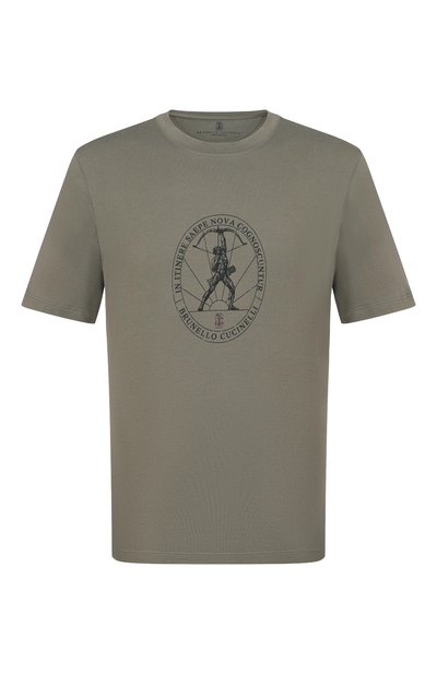 Мужская хлопковая футболка BRUNELLO CUCINELLI, арт. M0B138519W