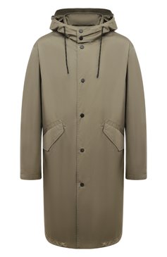 Мужская парка A.P.C. хаки цвета, арт. PSAII-M30192 | Фото 1 (Материал внешний: Синтетический материал; Рукава: Длинные; Длина (верхняя одежда): До колена; Кросс-КТ: парка; Стили: Милитари)