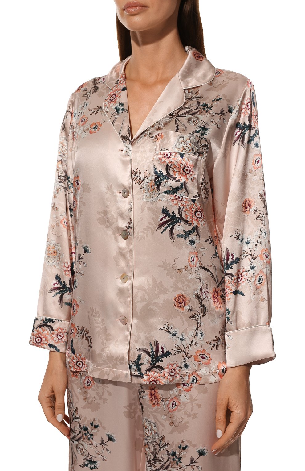 Шелковая пижама LUNA DI SETA светло-розового цвета по цене 62520 руб., арт. VLST60835, фото 3 Шелковая пижама LUNA DI SETA, арт. VLST60835, фото 3