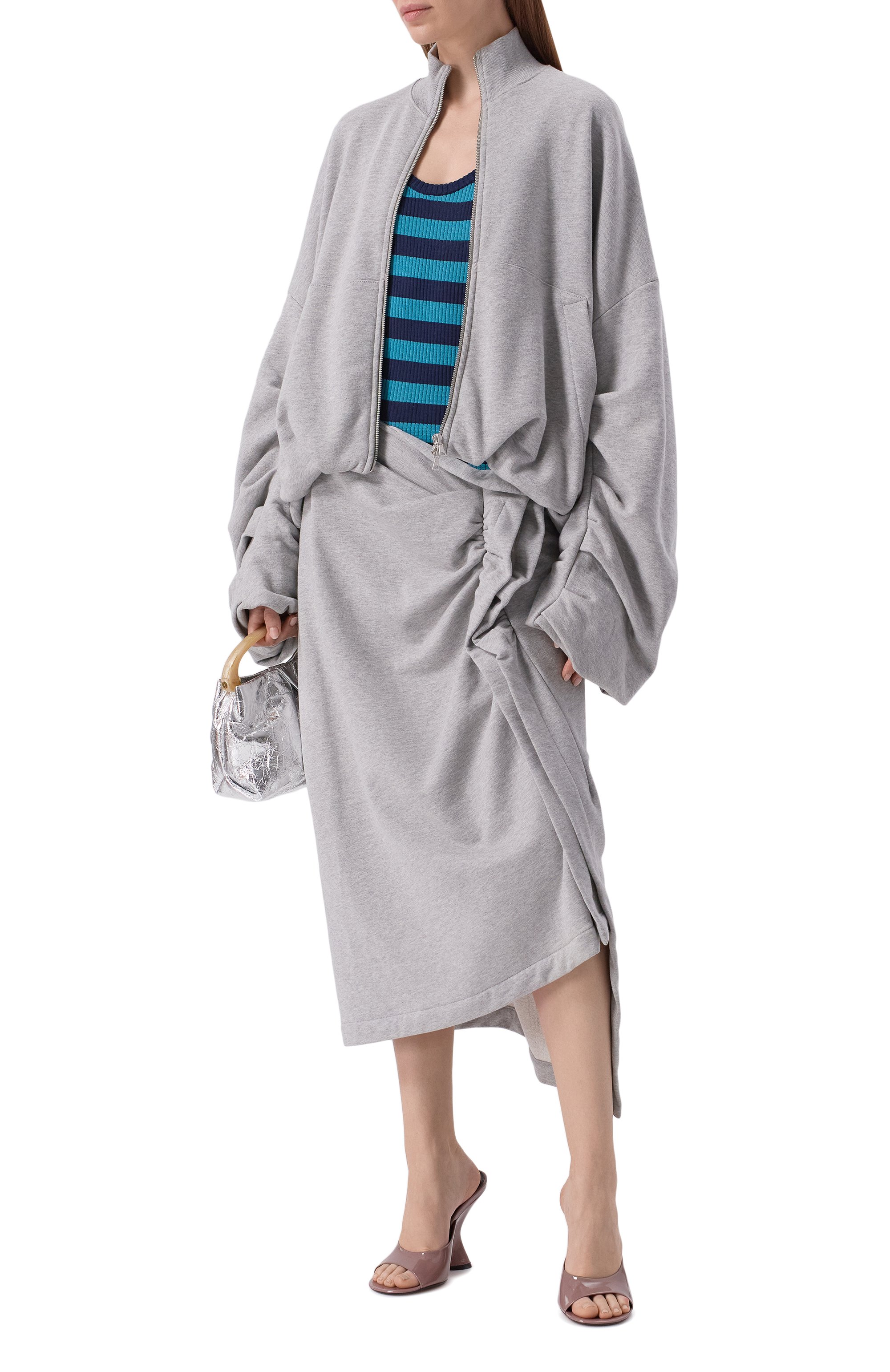 Хлопковая майка DRIES VAN NOTEN синего цвета по цене 54850 руб., арт. 011223/3702, фото 2 Хлопковая майка DRIES VAN NOTEN, арт. 011223/3702, фото 2