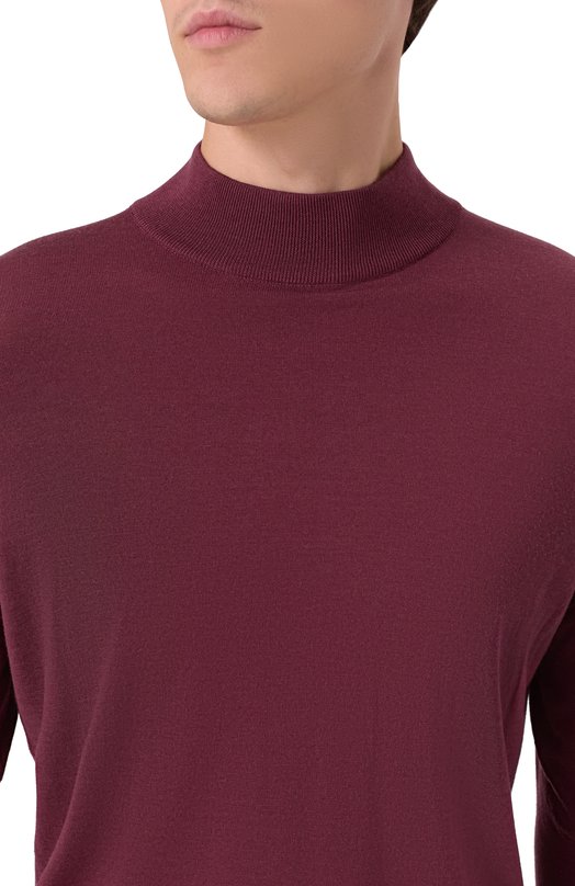 Шерстяная водолазка Kiton UMK0897K340 Бордовый  UMK0897K340 Фото 5