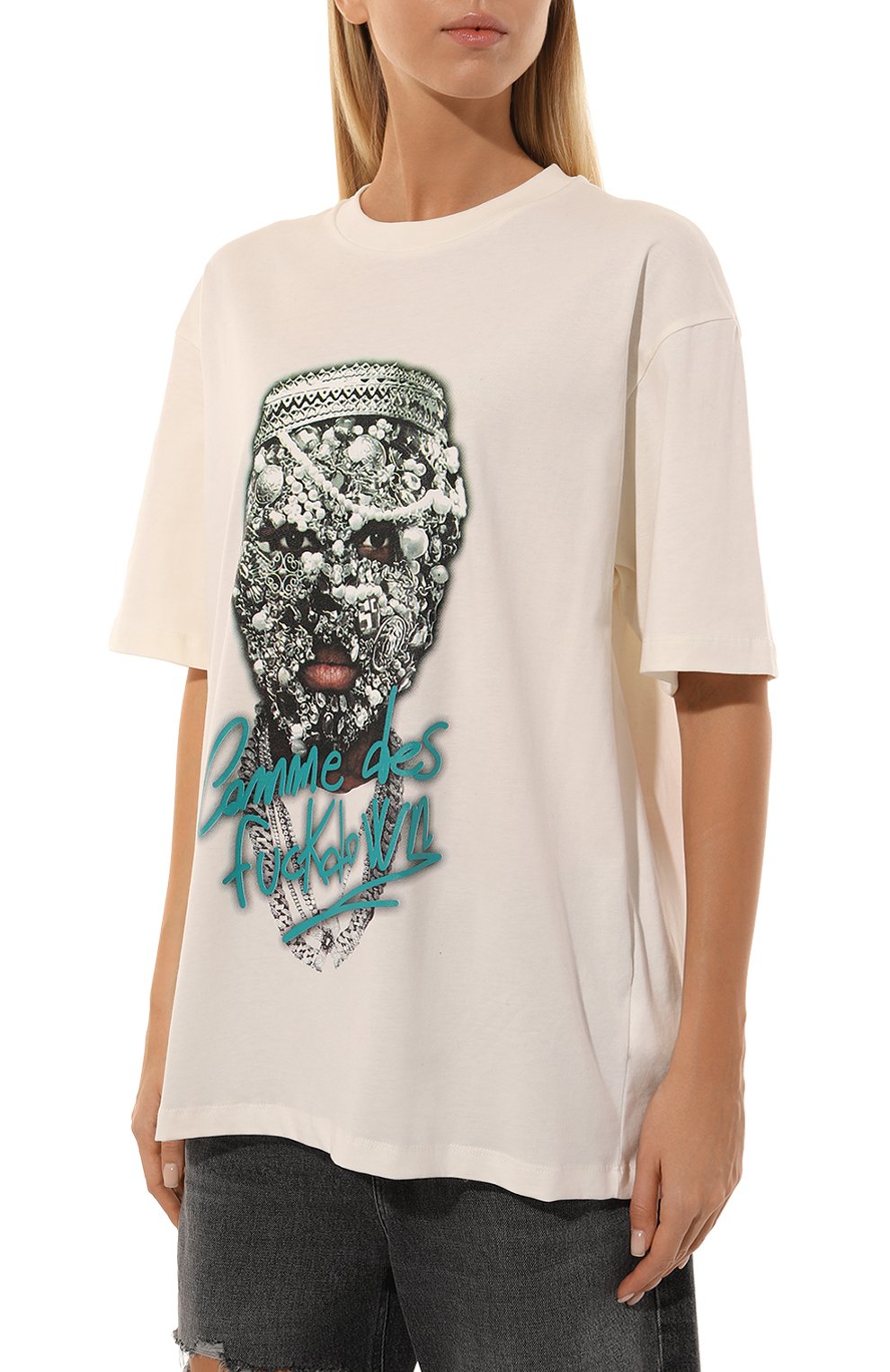 Хлопковая футболка COMME DES FUCKDOWN, арт. CFABW01182, фото 3