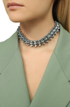 Женское чокер ortyx SWAROVSKI голубого цвета, арт. 5608903 | Фото 2 (Региональные ограничения белый список (Axapta Mercury): Не проставлено; Нос: Не проставлено; Материал: Металл)