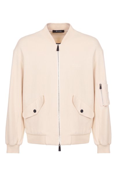 Мужской бомбер из хлопка и шелка KNT, арт. UMM062608