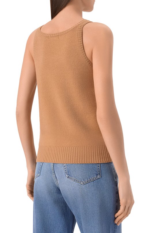 Топ из шерсти и кашемира Elie Saab T0261/CK015 Бежевый  T0261/CK015 Фото 4