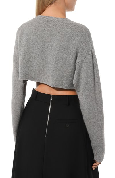 Кашемировый пуловер PERVERT серого цвета по цене 24000 руб., арт. PE23/TO02/62-41, фото 4 Кашемировый пуловер PERVERT, арт. PE23/TO02/62-41, фото 4