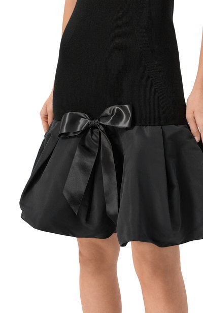 Комбинированное платье NINA RICCI черного цвета по цене 113000 руб., арт. 26AMR0052/ML0614, фото 4 Комбинированное платье NINA RICCI, арт. 26AMR0052/ML0614, фото 4