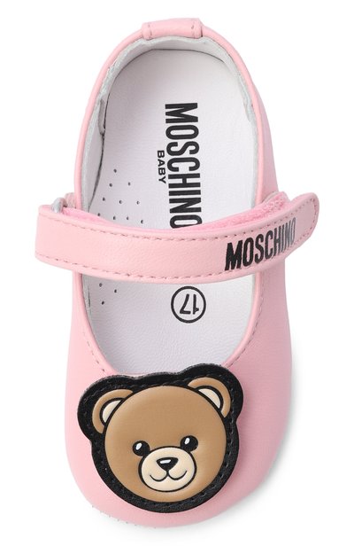 Кожаные пинетки MOSCHINO, арт. 84053/VAR4, фото 4