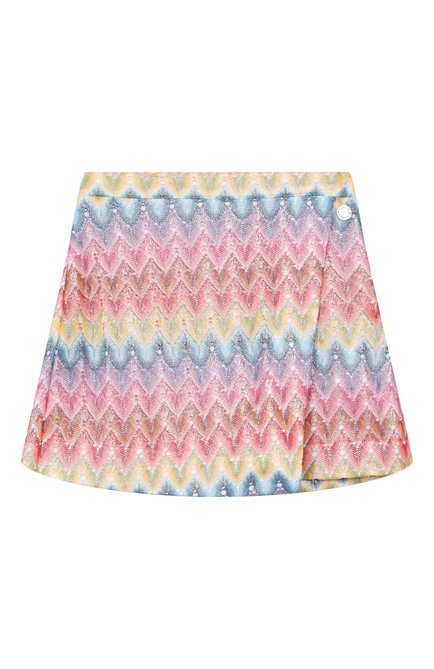 Детские юбка-шорты MISSONI разноцветного цвета, арт. MW7A61/Q0075/6-10 | Фото 1 (Материал внешний: Хлопок; Нос: Не проставлено; Материал сплава: Проставлено; Материал подклада: Хлопок)