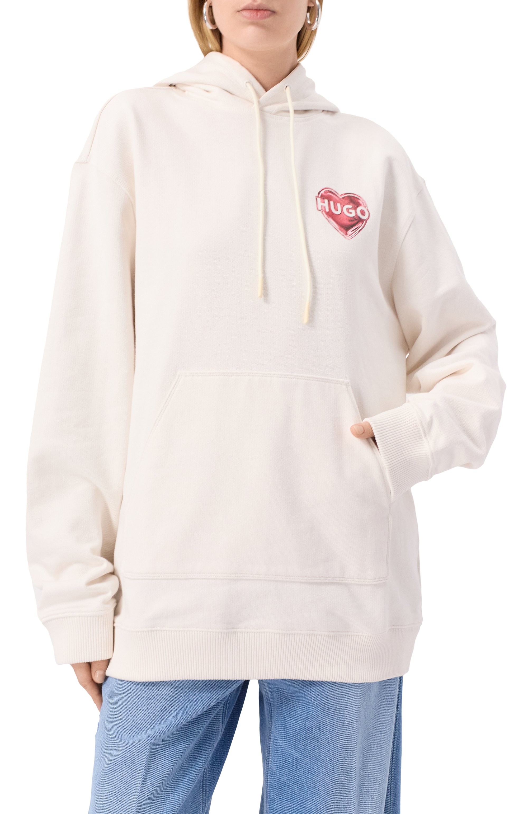 Хлопковое худи HUGO, арт. 50534047, фото 3
