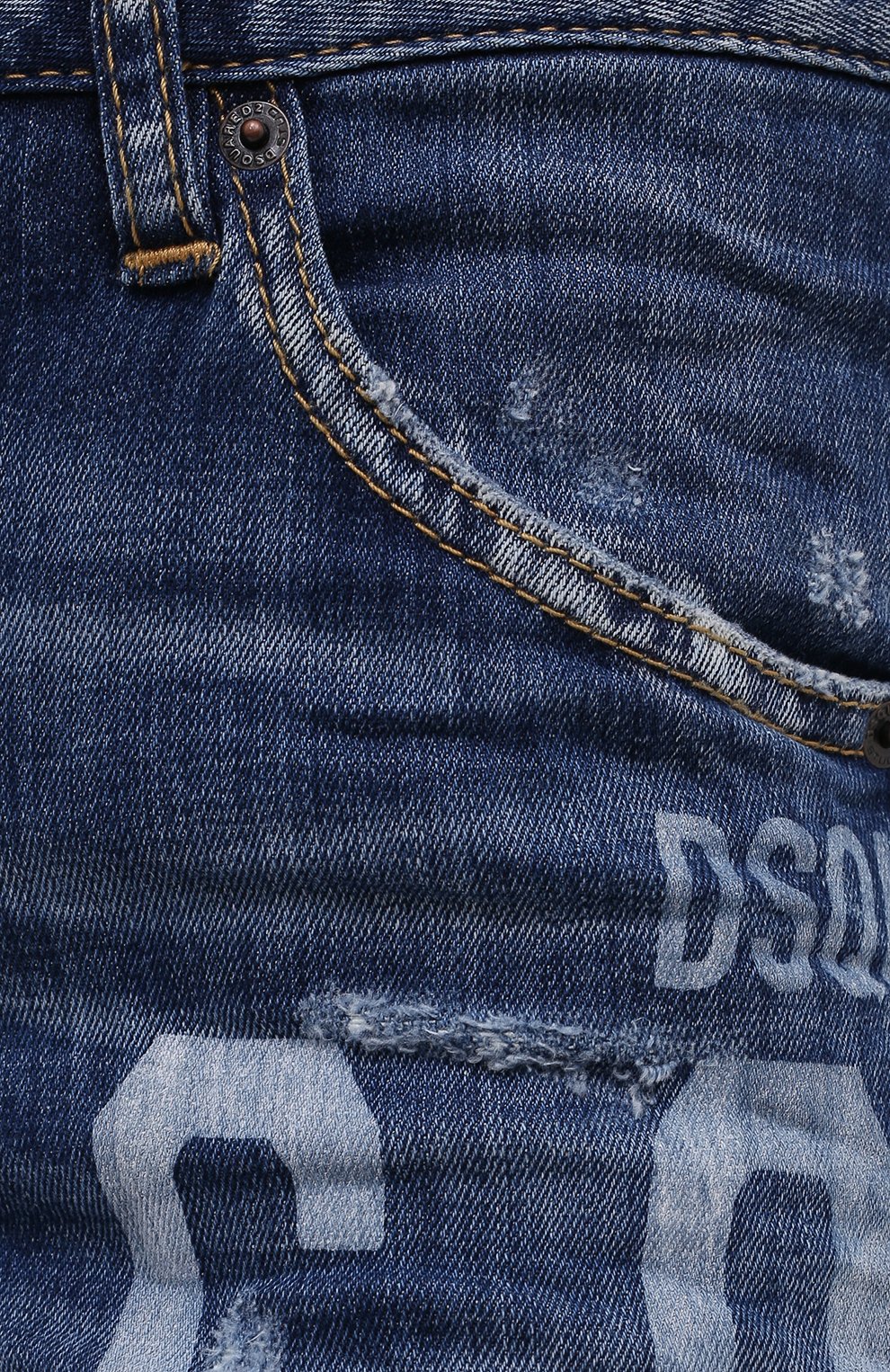 Джинсы DSQUARED2 темно-синего цвета по цене 62150 руб., арт. S80LA0028/S30342, фото 5 Джинсы DSQUARED2, арт. S80LA0028/S30342, фото 5