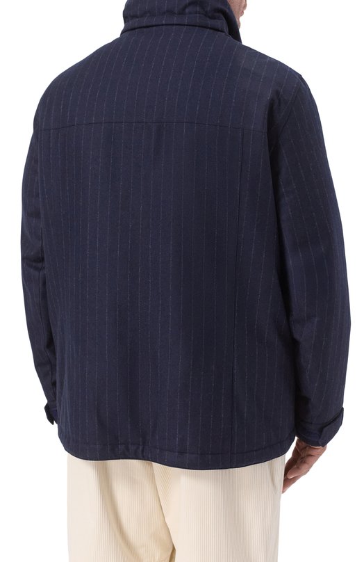 Шерстяная куртка Brunello Cucinelli M208MKG05 Синий  M208MKG05 Фото 8