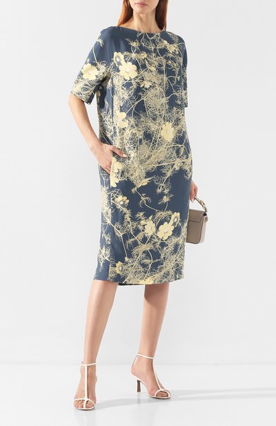 Платье из вискозы DRIES VAN NOTEN серого цвета по цене 67600 руб., арт. 192-11086-8058, фото 2 Платье из вискозы DRIES VAN NOTEN, арт. 192-11086-8058, фото 2