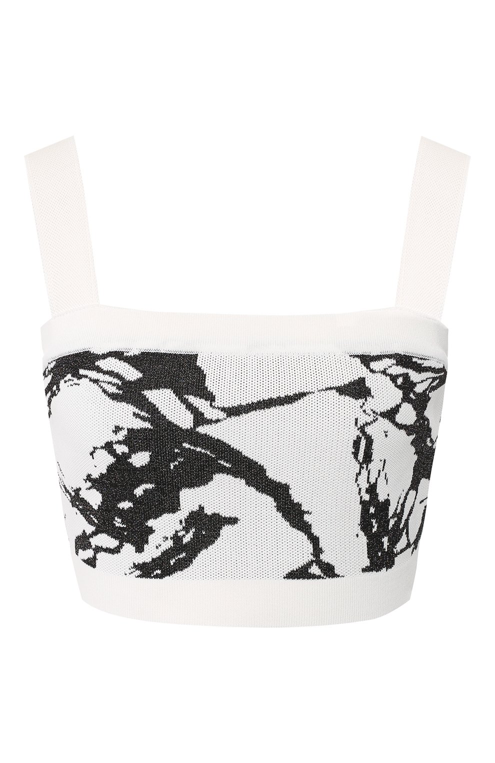 Кроп-топ BALMAIN черно-белого цвета по цене 69950 руб., арт. RF00993/K356, фото 1 Кроп-топ BALMAIN, арт. RF00993/K356, фото 1