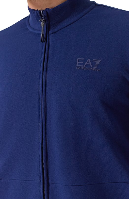 Хлопковый спортивный костюм EA7 7M000268/AF12451 Синий  7M000268/AF12451 Фото 6