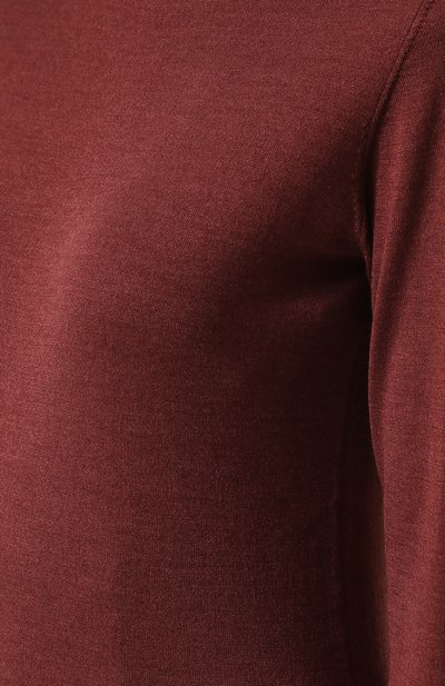 Водолазка из кашемира и шелка BRUNELLO CUCINELLI бордового цвета по цене 99000 руб., арт. M13800063, фото 5 Водолазка из кашемира и шелка BRUNELLO CUCINELLI, арт. M13800063, фото 5