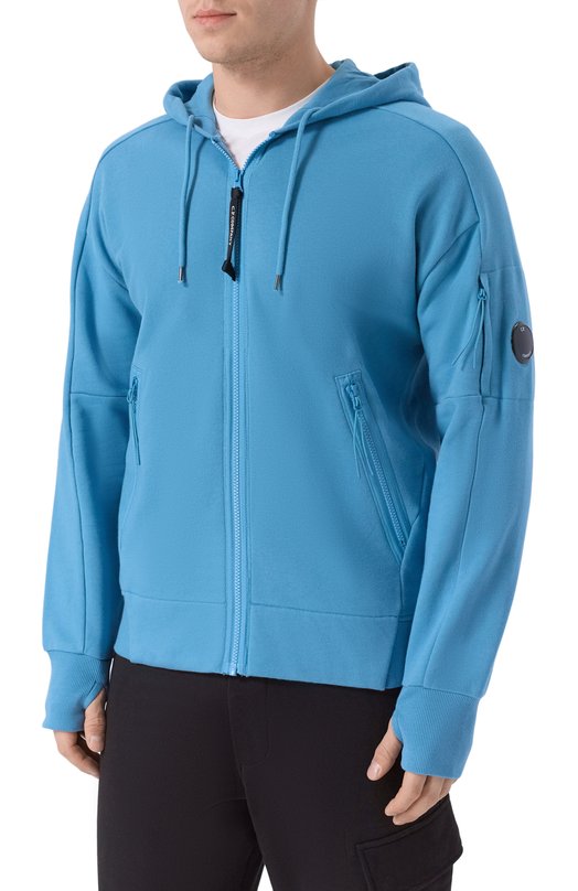 Хлопковая толстовка C.P. Company 19CMSS716A005086W Голубой  19CMSS716A005086W Фото 3