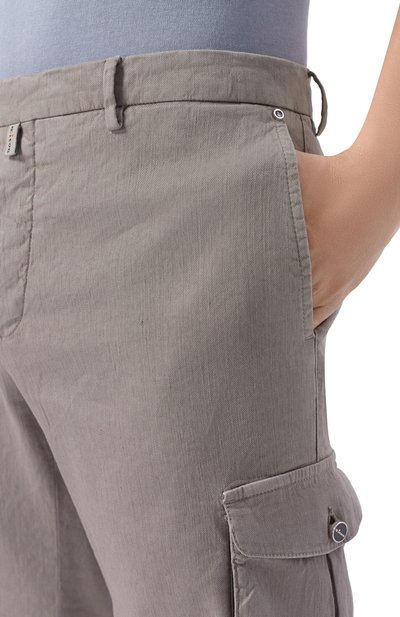 Шорты изо льна и хлопка KITON, арт. UFPPBK0603H, фото 5