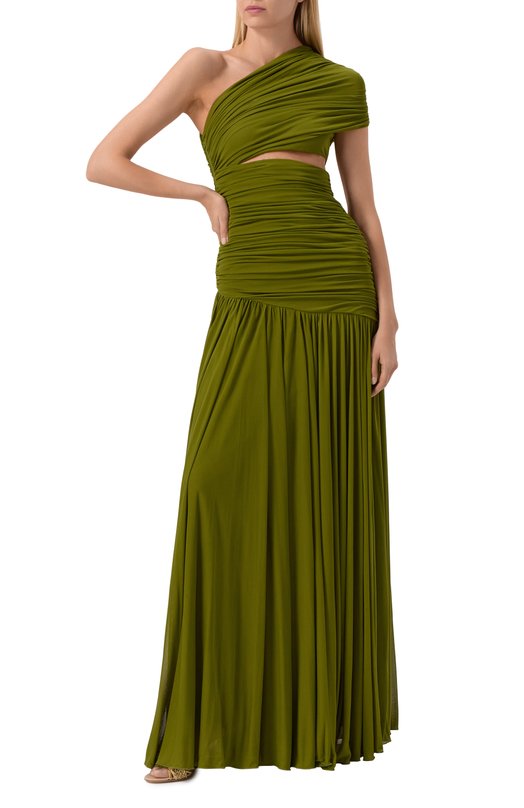Платье из вискозы и шелка Giambattista Valli 25SSPVCL5122-21JER Зелёный  25SSPVCL5122-21JER Фото 3