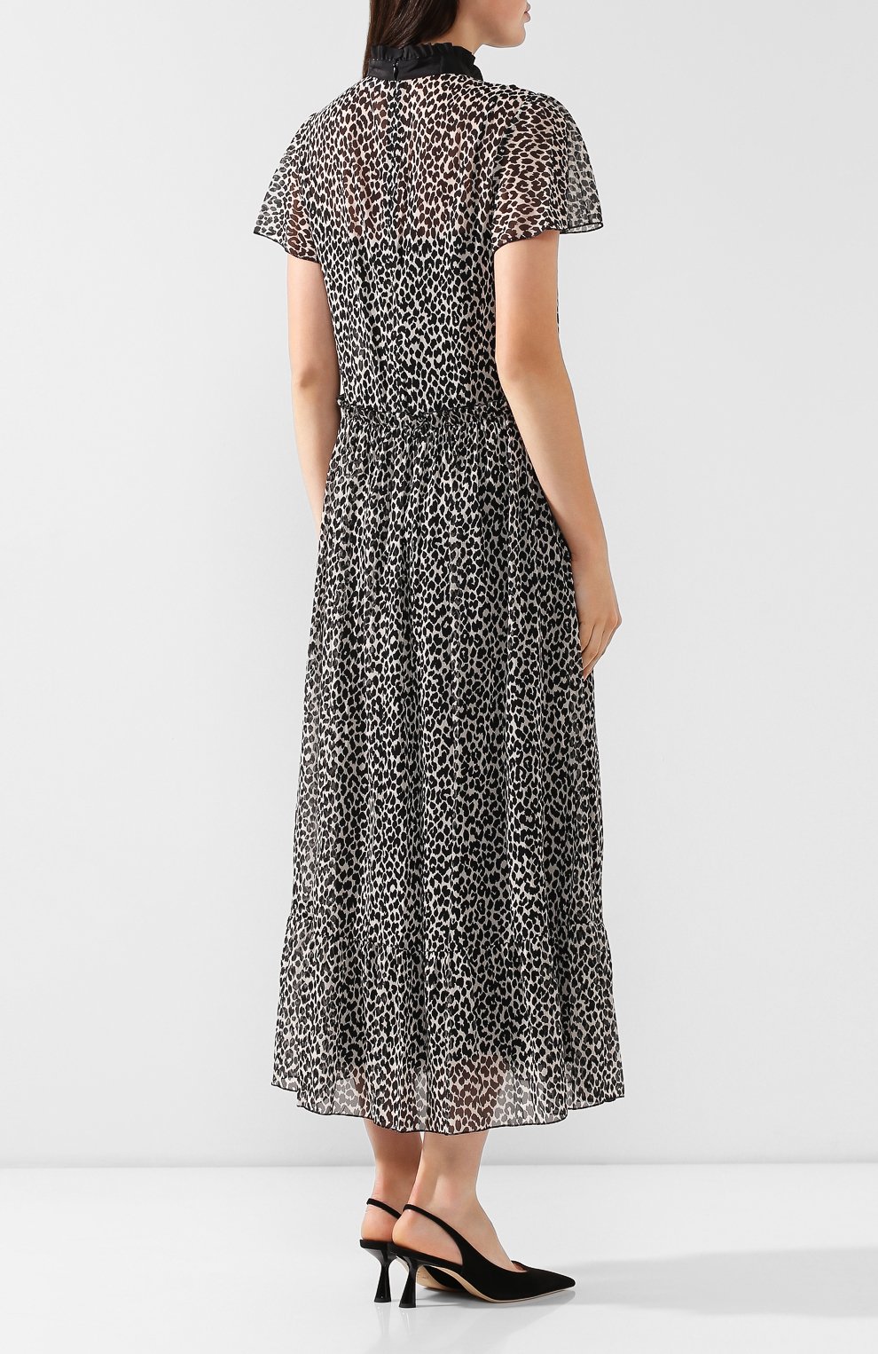 Шелковое платье REDVALENTINO черно-белого цвета по цене 85100 руб., арт. SR0VAI85/4JV, фото 4 Шелковое платье REDVALENTINO, арт. SR0VAI85/4JV, фото 4