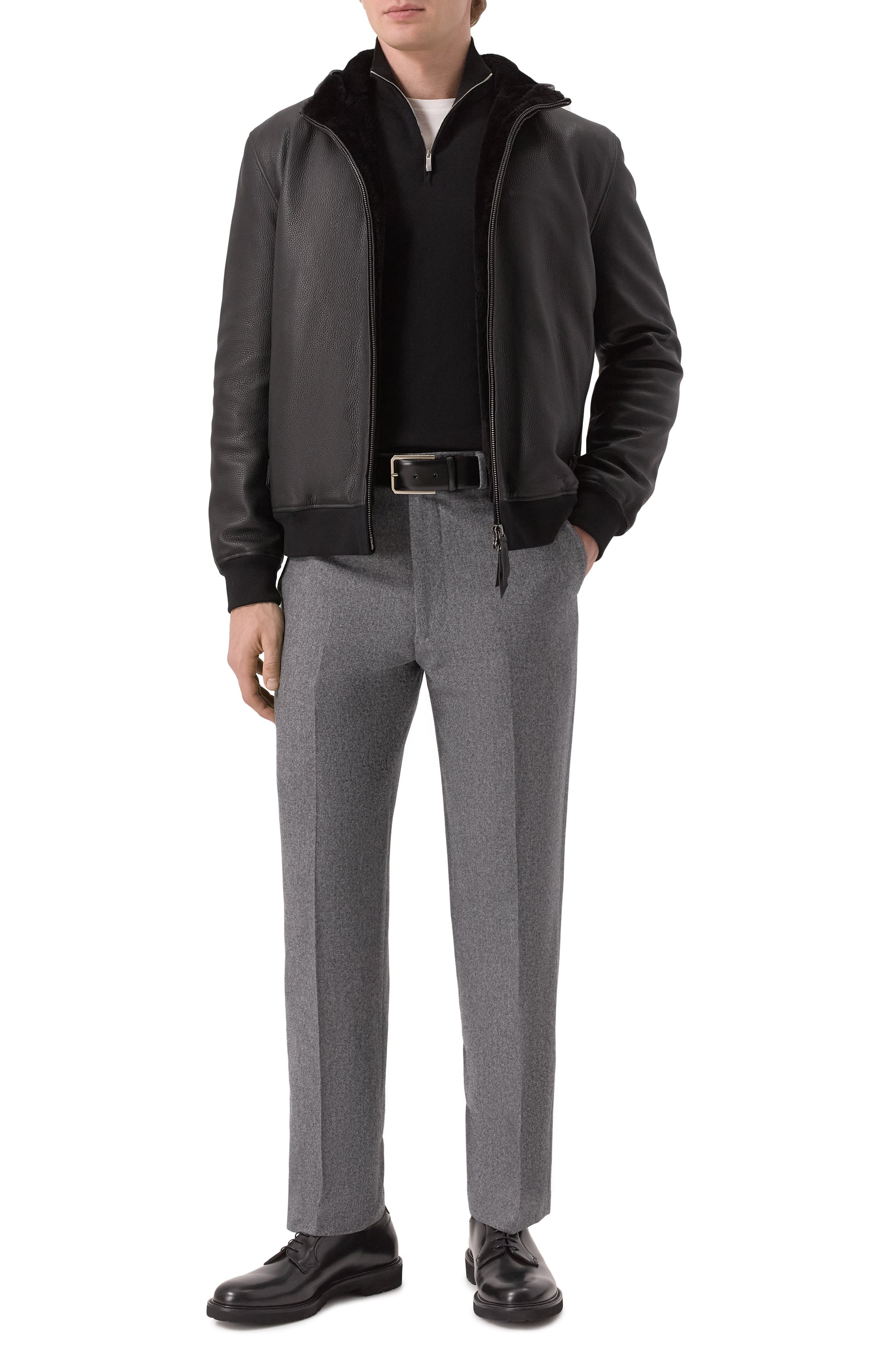 Кожаный бомбер с подкладкой из бобра MVST, арт. SWEAT913/274-00/60, фото 2