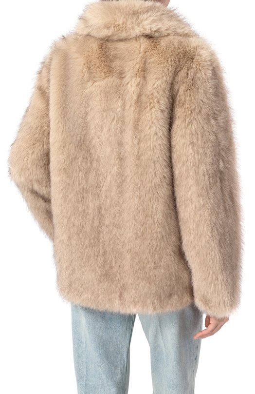 Шуба из экомеха The Kooples FF0U31004K Бежевый  FF0U31004K Фото 4