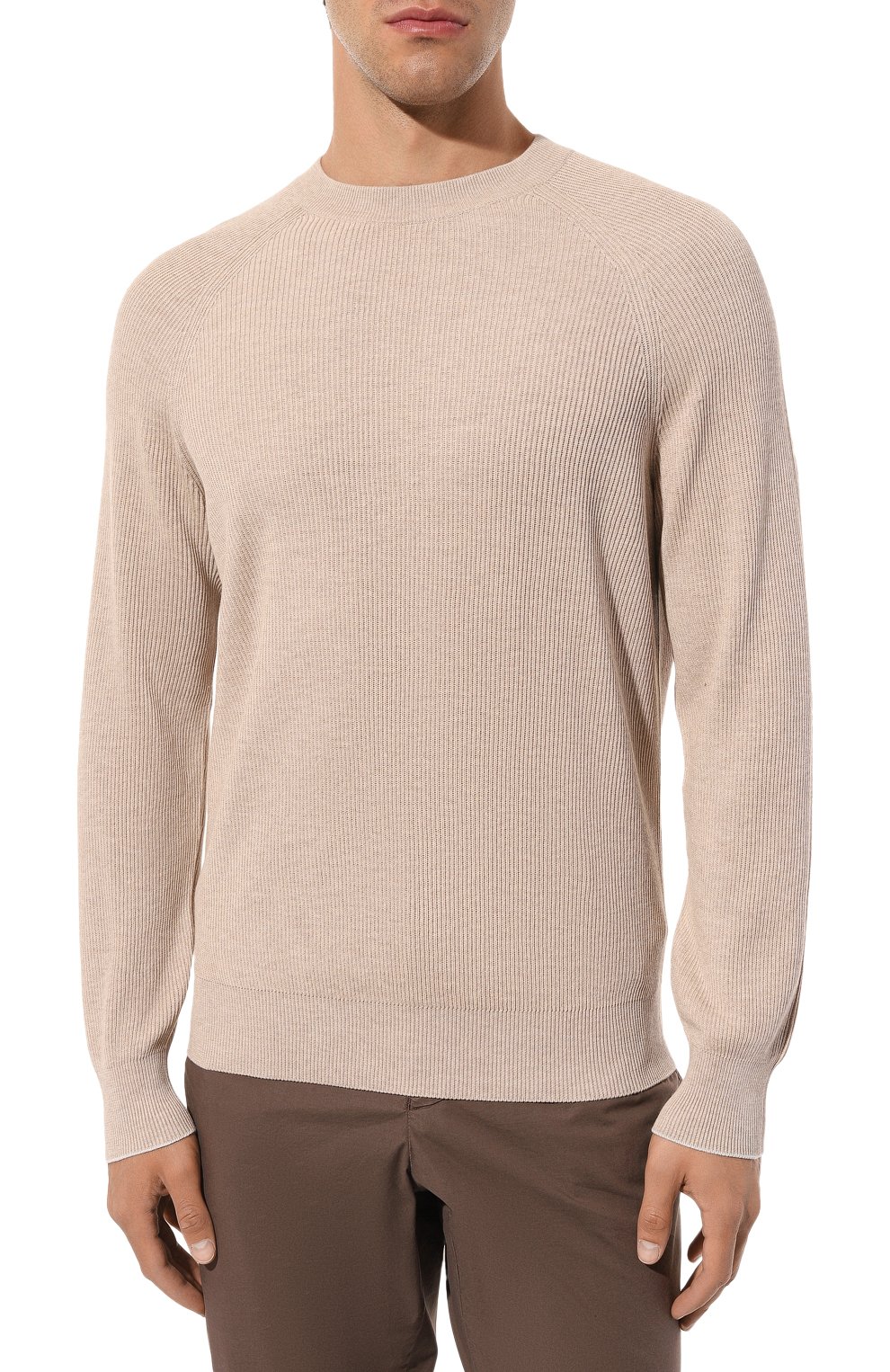 Хлопковый джемпер BRUNELLO CUCINELLI, арт. M29400100, фото 3