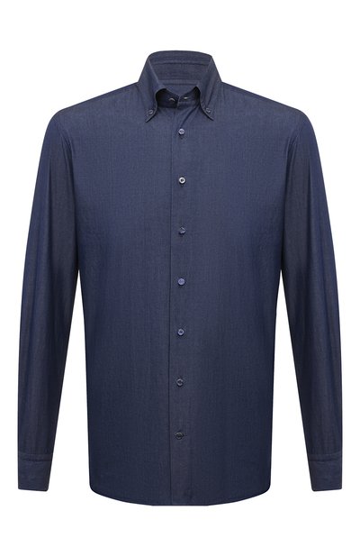 Мужская рубашка из хлопка и кашемира ZILLI, арт. CLAC04ZS01BGTZS00600