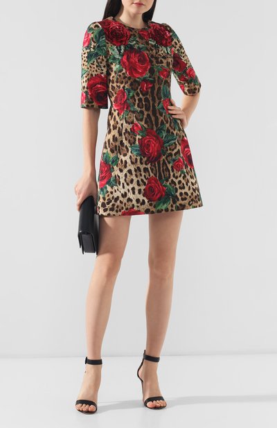 Хлопковое платье с принтом DOLCE & GABBANA, арт. F6UI8Z/HSMV6, фото 2