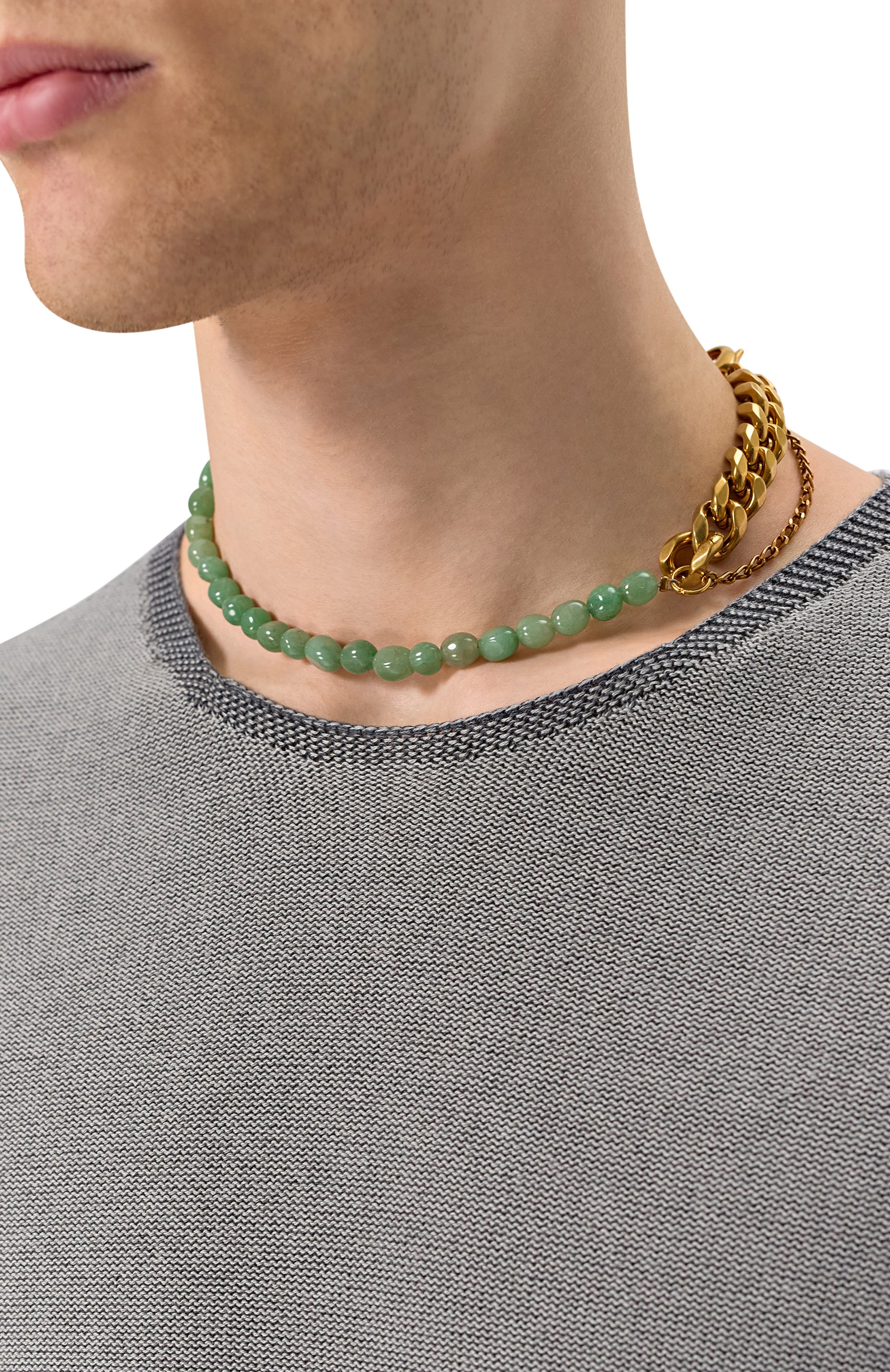 Колье DRIES VAN NOTEN бирюзового цвета по цене 78750 руб., арт. 251-028200-092, фото 2 Колье DRIES VAN NOTEN, арт. 251-028200-092, фото 2